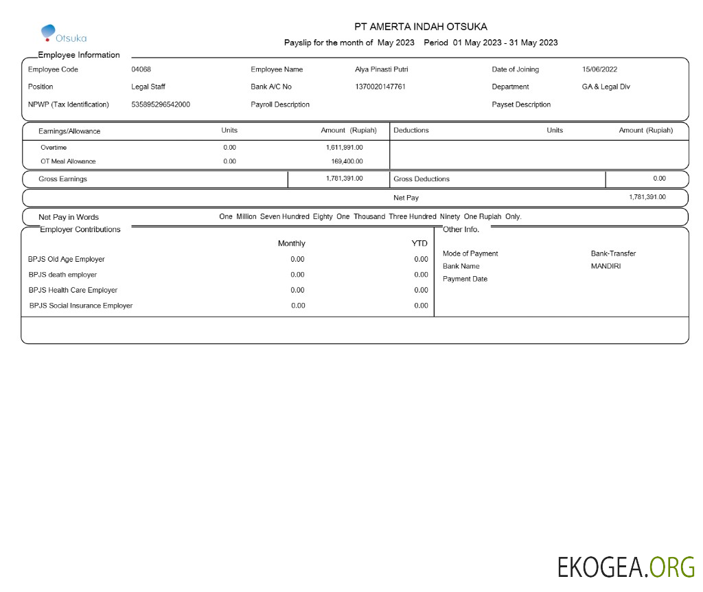 PT. Modèle de fiche de paie Amerta Indah Otsuka aux formats Word et PDF.pdf, 1